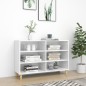 vidaXL Credenza Bianco Lucido 103,5x35x70 cm in Legno Multistrato vidaXL Credenza Bianco Lucido 103,5x35x70 cm in Legno Multistrato