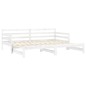 vidaXL Dormeuse Estraibile Bianca in Massello di Pino 2x(90x200) cm vidaXL Dormeuse Estraibile Bianca in Massello di Pino 2x(90x200) cm