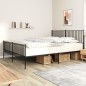 vidaXL Giroletto con Testiera e Pediera Metallo Nero 180x200 cm