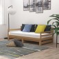 vidaXL Dormeuse Estraibile Marrone Miele Massello Pino 2x(90x200) cm vidaXL Dormeuse Estraibile Marrone Miele Massello Pino 2x(90x200) cm