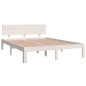 vidaXL Giroletto Bianco Legno Massello 135x190 cm 4FT6 Double vidaXL Giroletto Bianco Legno Massello 135x190 cm 4FT6 Double