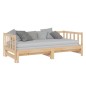 vidaXL Dormeuse Estraibile in Legno Massello di Pino 2x(90x200) cm vidaXL Dormeuse Estraibile in Legno Massello di Pino 2x(90x200) cm