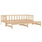vidaXL Dormeuse Estraibile in Legno Massello di Pino 2x(90x200) cm vidaXL Dormeuse Estraibile in Legno Massello di Pino 2x(90x200) cm