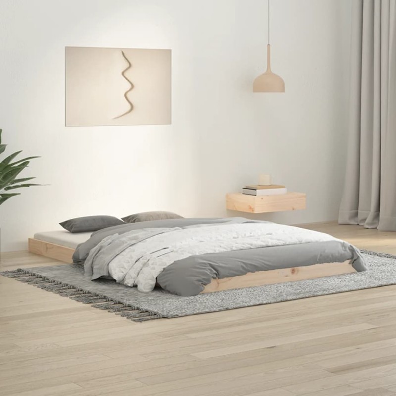 vidaXL Giroletto 120x190 cm Legno Massello di Pino 4FT Small Double