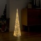 vidaXL Piramide Decorativa Cono Luce LED Acrilico Bianco Caldo 90 cm vidaXL Piramide Decorativa Cono Luce LED Acrilico Bianco Caldo 90 cm