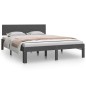 vidaXL Giroletto Grigio in Legno Massello 135x190 cm 4FT6 Double