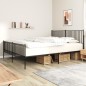 vidaXL Giroletto con Testiera e Pediera Metallo Nero 200x200 cm vidaXL Giroletto con Testiera e Pediera Metallo Nero 200x200 cm