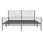 vidaXL Giroletto con Testiera e Pediera Metallo Nero 200x200 cm vidaXL Giroletto con Testiera e Pediera Metallo Nero 200x200 cm