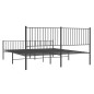 vidaXL Giroletto con Testiera e Pediera Metallo Nero 200x200 cm vidaXL Giroletto con Testiera e Pediera Metallo Nero 200x200 cm
