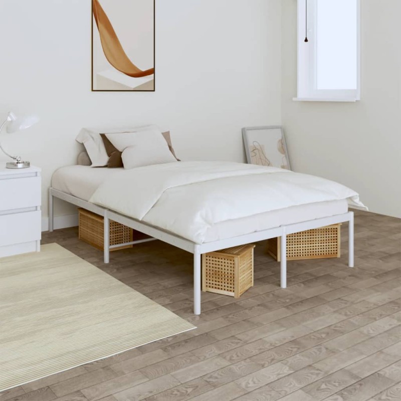 vidaXL Giroletto in Metallo Bianco 120x200 cm vidaXL Giroletto in Metallo Bianco 120x200 cm