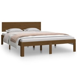 vidaXL Giroletto Miele in Legno Massello 135x190 cm 4FT6 Double