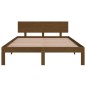 vidaXL Giroletto Miele in Legno Massello 135x190 cm 4FT6 Double vidaXL Giroletto Miele in Legno Massello 135x190 cm 4FT6 Double