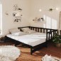vidaXL Dormeuse Estraibile Nera Massello di Pino 2x(90x200) cm vidaXL Dormeuse Estraibile Nera Massello di Pino 2x(90x200) cm
