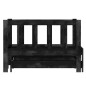 vidaXL Dormeuse Estraibile Nera Massello di Pino 2x(90x200) cm vidaXL Dormeuse Estraibile Nera Massello di Pino 2x(90x200) cm