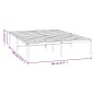 vidaXL Giroletto in Metallo Bianco 140x190 cm vidaXL Giroletto in Metallo Bianco 140x190 cm