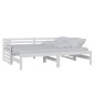 vidaXL Dormeuse Estraibile Bianca in Massello di Pino 2x(90x200) cm vidaXL Dormeuse Estraibile Bianca in Massello di Pino 2x(90x200) cm