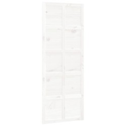 vidaXL Porta del Granaio Bianca 80x1,8x214 cm Legno Massello di Pino