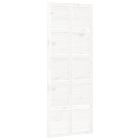 vidaXL Porta del Granaio Bianca 80x1,8x214 cm Legno Massello di Pino
