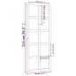 vidaXL Porta del Granaio Bianca 80x1,8x214 cm Legno Massello di Pino