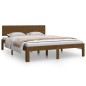 vidaXL Giroletto Marrone Miele in Legno Massello di Pino 140x190 cm vidaXL Giroletto Marrone Miele in Legno Massello di Pino 140x190 cm