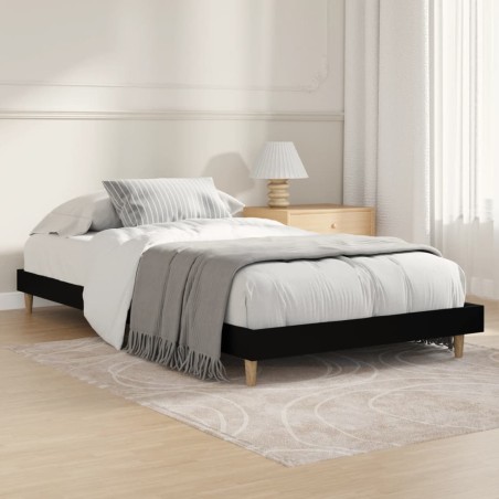vidaXL Giroletto Nero 90x200 cm in Legno Multistrato
