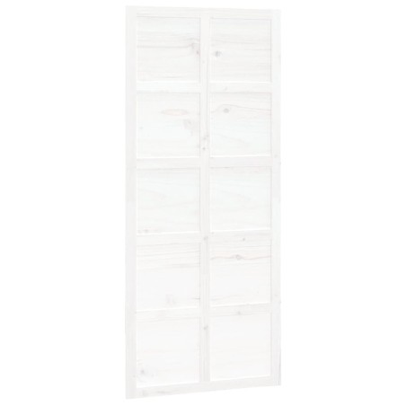vidaXL Porta del Granaio Bianca 90x1,8x214 cm Legno Massello di Pino