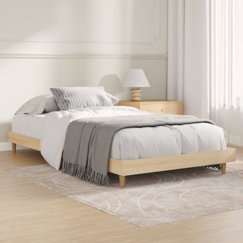 vidaXL Giroletto Rovere Sonoma 90x190 cm in Legno Multistrato vidaXL Giroletto Rovere Sonoma 90x190 cm in Legno Multistrato