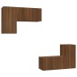 Set Mobili Porta TV 4 pz Rovere Marrone in Legno Multistrato Set Mobili Porta TV 4 pz Rovere Marrone in Legno Multistrato
