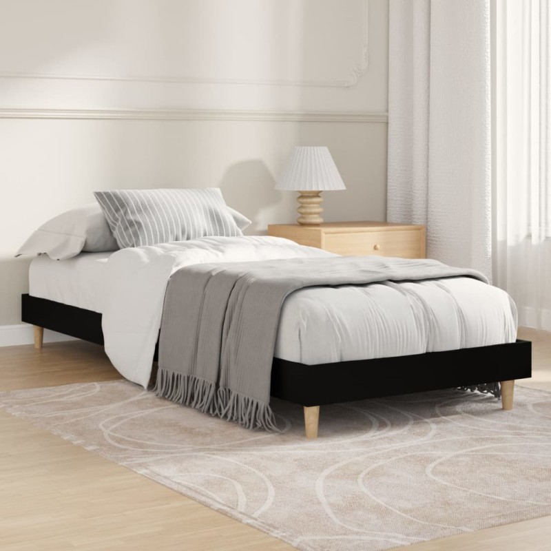 vidaXL Giroletto Nero 75x190 cm in Legno Multistrato vidaXL Giroletto Nero 75x190 cm in Legno Multistrato