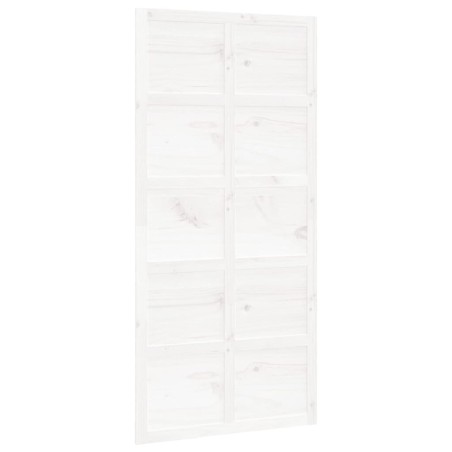 vidaXL Porta del Granaio Bianca 100x1,8x214 cm Legno Massello di Pino