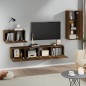 vidaXL Set Mobili Porta TV 4 pz Rovere Marrone in Legno Multistrato vidaXL Set Mobili Porta TV 4 pz Rovere Marrone in Legno Multistrato