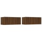 vidaXL Set Mobili Porta TV 4 pz Rovere Marrone in Legno Multistrato vidaXL Set Mobili Porta TV 4 pz Rovere Marrone in Legno Multistrato