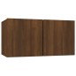 vidaXL Set Mobili Porta TV 4 pz Rovere Marrone in Legno Multistrato vidaXL Set Mobili Porta TV 4 pz Rovere Marrone in Legno Multistrato