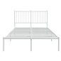 vidaXL Giroletto con Testiera Metallo Bianco 120x190 cm vidaXL Giroletto con Testiera Metallo Bianco 120x190 cm