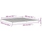 vidaXL Giroletto Bianco 200x200 cm in Legno Massello di Pino vidaXL Giroletto Bianco 200x200 cm in Legno Massello di Pino