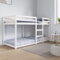 vidaXL Letto a Castello Bianco 80x200 cm in Legno Massello di Pino vidaXL Letto a Castello Bianco 80x200 cm in Legno Massello di Pino