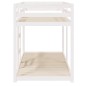 vidaXL Letto a Castello Bianco 80x200 cm in Legno Massello di Pino vidaXL Letto a Castello Bianco 80x200 cm in Legno Massello di Pino