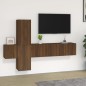 Set Mobili Porta TV 5 pz Rovere Marrone in Legno Multistrato Set Mobili Porta TV 5 pz Rovere Marrone in Legno Multistrato