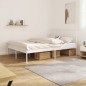 vidaXL Giroletto con Testiera Metallo Bianco 135x190 cm vidaXL Giroletto con Testiera Metallo Bianco 135x190 cm