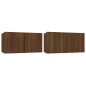 Set Mobili Porta TV 5 pz Rovere Marrone in Legno Multistrato Set Mobili Porta TV 5 pz Rovere Marrone in Legno Multistrato