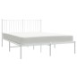 vidaXL Giroletto con Testiera Metallo Bianco 140x200 cm vidaXL Giroletto con Testiera Metallo Bianco 140x200 cm