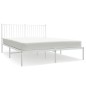 vidaXL Giroletto con Testiera Metallo Bianco 150x200 cm vidaXL Giroletto con Testiera Metallo Bianco 150x200 cm