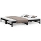 vidaXL Dormeuse Estraibile Nera 2x(100x200) cm Legno Massello di Pino vidaXL Dormeuse Estraibile Nera 2x(100x200) cm Legno Massello di Pino