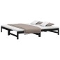 vidaXL Dormeuse Estraibile Nera 2x(100x200) cm Legno Massello di Pino vidaXL Dormeuse Estraibile Nera 2x(100x200) cm Legno Massello di Pino