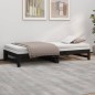 vidaXL Dormeuse Estraibile Nera 2x(100x200) cm Legno Massello di Pino vidaXL Dormeuse Estraibile Nera 2x(100x200) cm Legno Massello di Pino