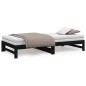 vidaXL Dormeuse Estraibile Nera 2x(100x200) cm Legno Massello di Pino vidaXL Dormeuse Estraibile Nera 2x(100x200) cm Legno Massello di Pino