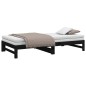 vidaXL Dormeuse Estraibile Nera 2x(100x200) cm Legno Massello di Pino vidaXL Dormeuse Estraibile Nera 2x(100x200) cm Legno Massello di Pino