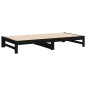 vidaXL Dormeuse Estraibile Nera 2x(100x200) cm Legno Massello di Pino vidaXL Dormeuse Estraibile Nera 2x(100x200) cm Legno Massello di Pino
