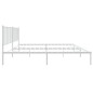 vidaXL Giroletto con Testiera Metallo Bianco 180x200 cm vidaXL Giroletto con Testiera Metallo Bianco 180x200 cm