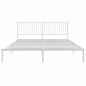 vidaXL Giroletto con Testiera Metallo Bianco 183x213 cm vidaXL Giroletto con Testiera Metallo Bianco 183x213 cm